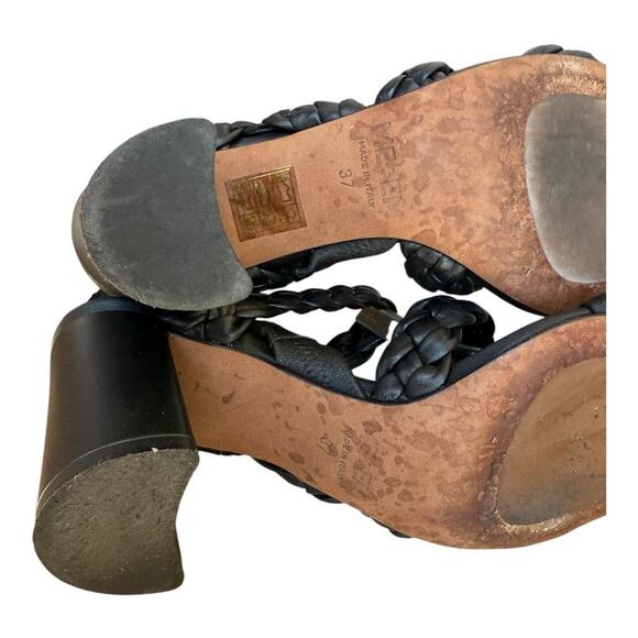 Me + Em Braided Leather Slingback Sandal Heel Women size 37 US 7 - Picture 6 of 7